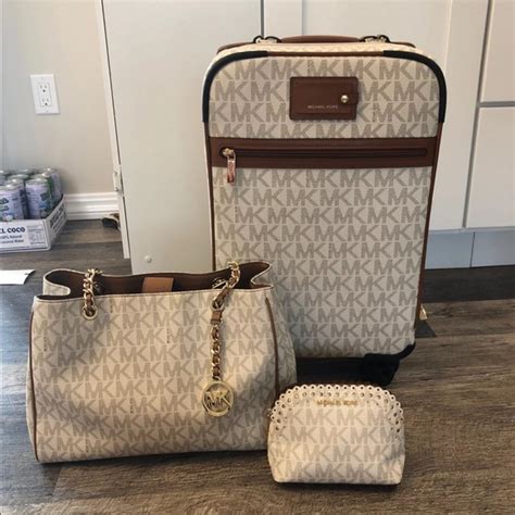 designer luggage sets michael kors|Michael Kors luggage set sale.